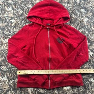 2000s True Religion Red Hoodie Jacket
